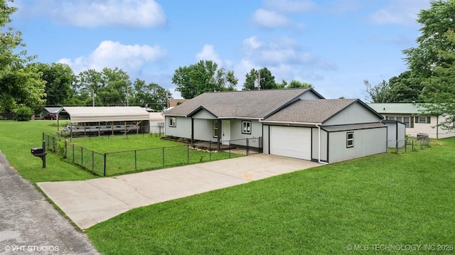 25530 S 608th Ct, Grove, OK 74344 - ranch-style house featuring driveway, an attached garage, and roof with shingles