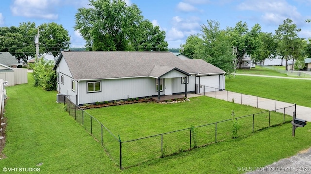 25530 S 608th Ct, Grove, OK 74344 - view of front facade with driveway, roof with shingles, and a garage