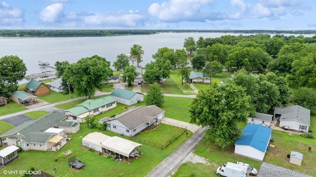 25530 S 608th Ct, Grove, OK 74344 - aerial view of residential area with a nearby body of water
