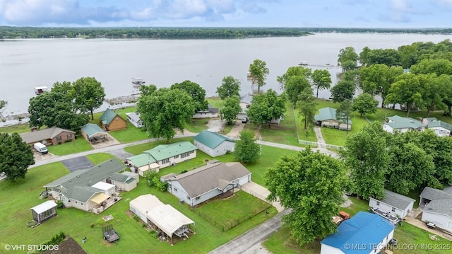 25530 S 608th Ct, Grove, OK 74344 - aerial view of residential area featuring a nearby body of water
