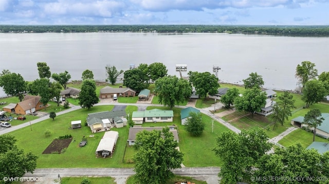 25530 S 608th Ct, Grove, OK 74344 - aerial view of residential area with a nearby body of water