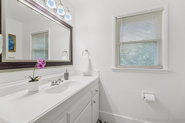 4019 E 37th St S, Tulsa, OK 74135 - bathroom with vanity and baseboards