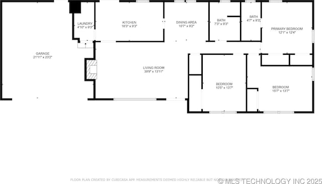 4019 E 37th St S, Tulsa, OK 74135 - view of home floor plan
