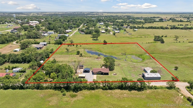 719 Oklahoma Ave, Wynona, OK 74084 - overview of rural landscape featuring property parcel outlined