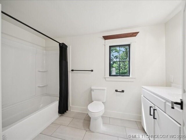 409 N Cherokee St, Claremore, OK 74017 - full bathroom featuring vanity, tile patterned floors, and shower / tub combo