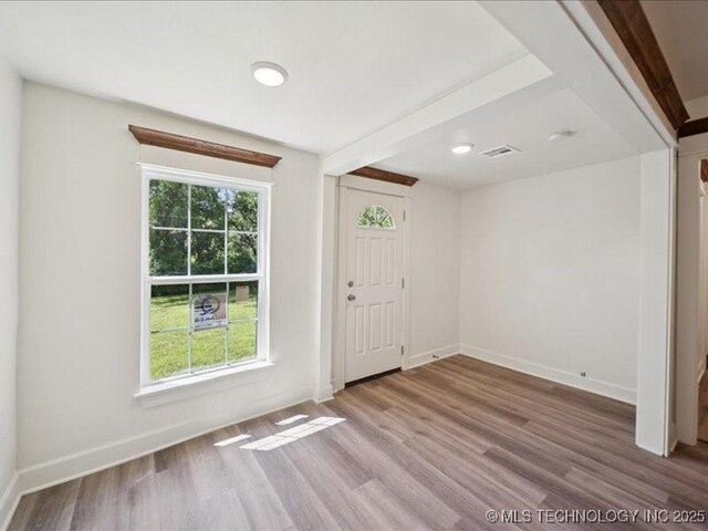 409 N Cherokee St, Claremore, OK 74017 - entryway with wood finished floors and baseboards