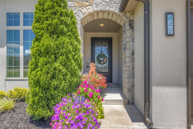 449 E 129th Pl, Jenks, OK 74037 - entrance to property with stone siding and stucco siding
