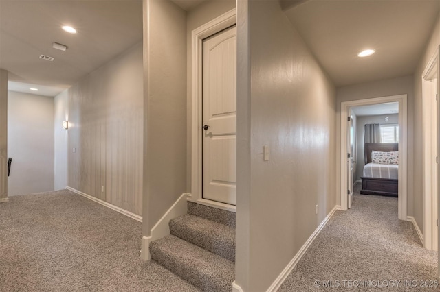 449 E 129th Pl, Jenks, OK 74037 - corridor with carpet floors and recessed lighting