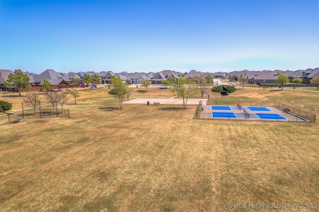 449 E 129th Pl, Jenks, OK 74037 - view of yard with a residential view and a tennis court