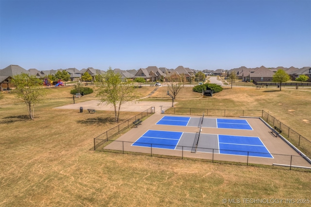 449 E 129th Pl, Jenks, OK 74037 - view of sport court with a tennis court and a residential view
