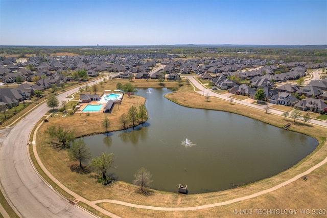 449 E 129th Pl, Jenks, OK 74037 - aerial perspective of suburban area featuring a nearby body of water and a pool