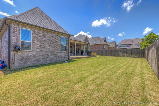 449 E 129th Pl, Jenks, OK 74037 - fenced backyard featuring a patio area