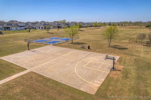 449 E 129th Pl, Jenks, OK 74037 - view of sport court featuring community basketball court and a residential view