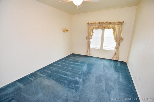 16759 W Burchett Rd, Tahlequah, OK 74464 - carpeted empty room featuring ceiling fan