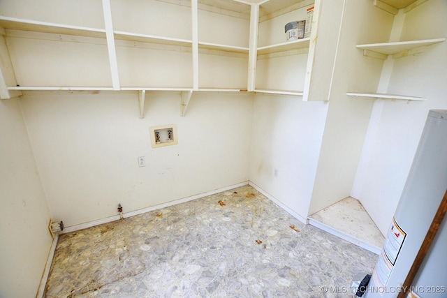 16759 W Burchett Rd, Tahlequah, OK 74464 - laundry room with hookup for a washing machine and water heater