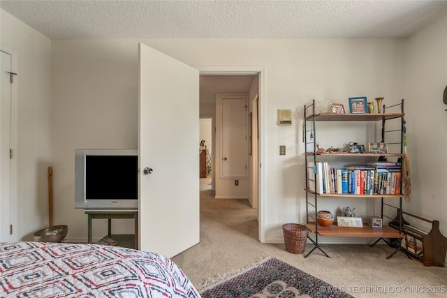 7033 E 99th St, Tulsa, OK 74133 - bedroom featuring carpet floors and a textured ceiling