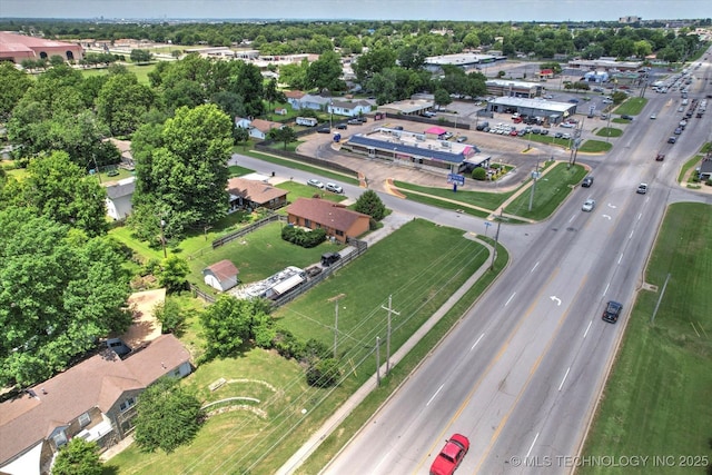 705 W Hartford Pl, Broken Arrow, OK 74012 - aerial overview of property's location featuring a tree filled landscape