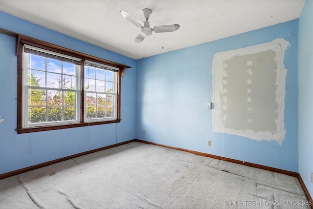 705 W Hartford Pl, Broken Arrow, OK 74012 - carpeted empty room with baseboards and ceiling fan