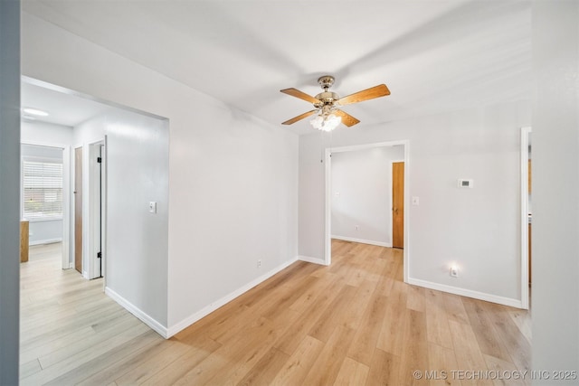 4262 E 24th Pl, Tulsa, OK 74114 - unfurnished room featuring ceiling fan and light wood-type flooring