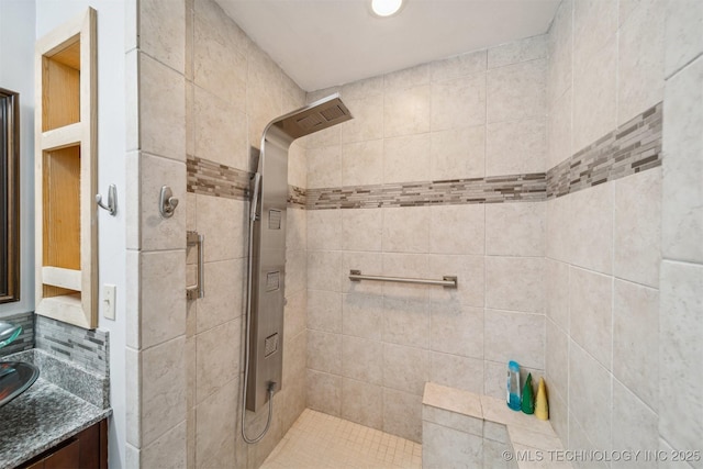 4262 E 24th Pl, Tulsa, OK 74114 - full bath with a tile shower and vanity