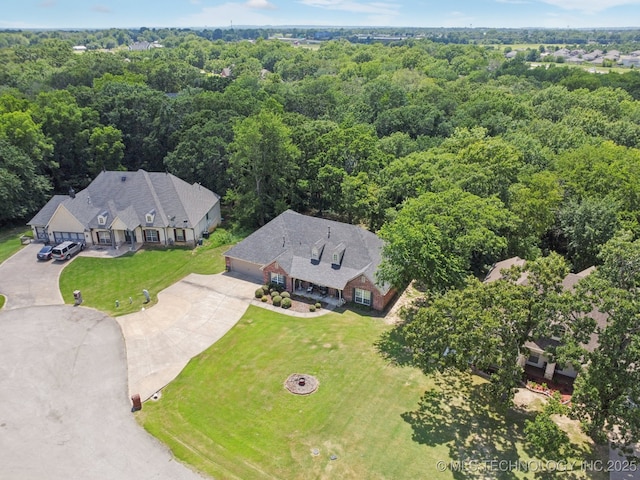 25070 S Red Oak Dr, Claremore, OK 74019 - view from above of property featuring a forest