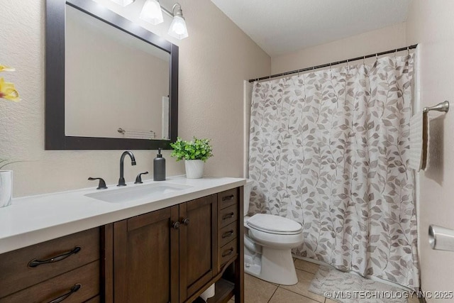 12915 S 120th E Pl, Tulsa, OK 74011 - bathroom with vanity, tile patterned flooring, and curtained shower