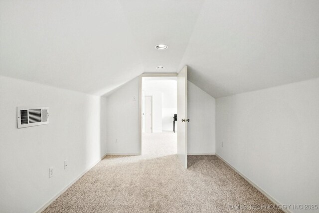 13718 S 262nd E Ave, Coweta, OK 74429 - additional living space featuring vaulted ceiling, light carpet, and recessed lighting