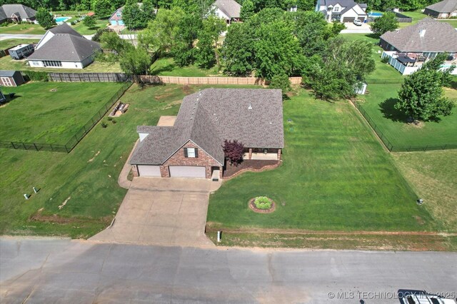 13718 S 262nd E Ave, Coweta, OK 74429 - aerial perspective of suburban area