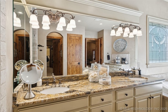 19735 E Woodhaven Rd, Owasso, OK 74055 - bathroom with double vanity