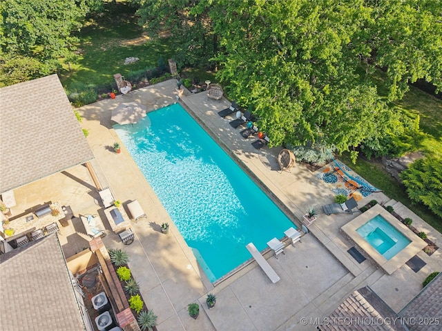 19735 E Woodhaven Rd, Owasso, OK 74055 - outdoor pool featuring a patio area and an in-ground hot tub