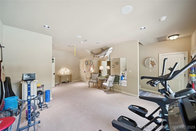 19735 E Woodhaven Rd, Owasso, OK 74055 - workout area with carpet and recessed lighting