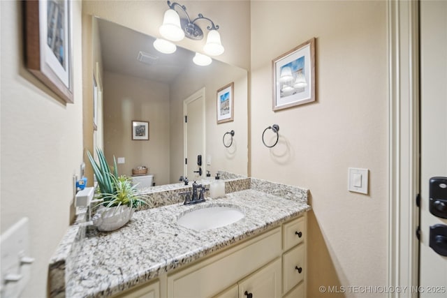 19735 E Woodhaven Rd, Owasso, OK 74055 - bathroom featuring vanity and toilet