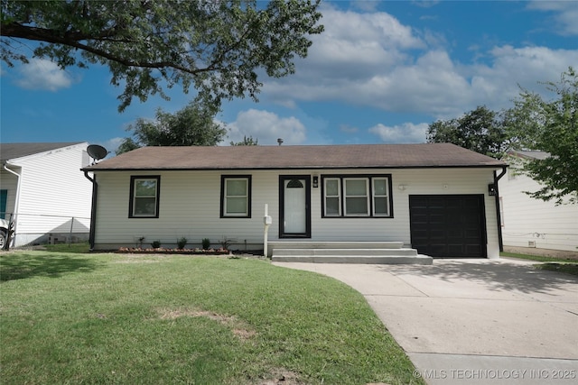 6240 E Latimer Pl, Tulsa, OK 74115 - ranch-style home with a garage, driveway, and a front yard