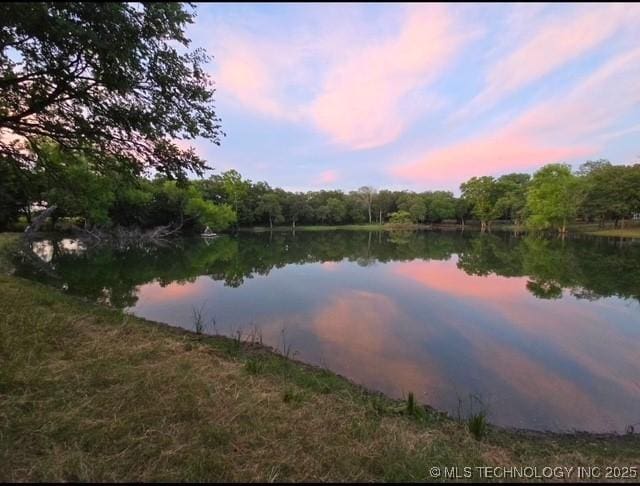 6166 Hedges St, Ardmore, OK 73401 - water view featuring a forest