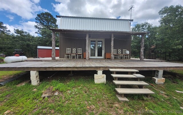 181103 W Sherman Rd, Moyers, OK 74557 - deck with french doors
