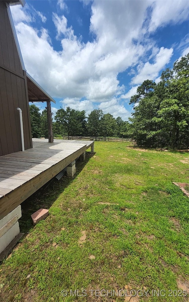 181103 W Sherman Rd, Moyers, OK 74557 - view of yard with a deck