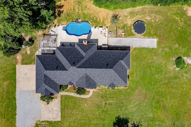 33922 S 4240th Rd, Inola, OK 74036 - aerial view of property and surrounding area with a pool area