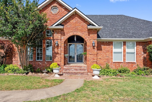 33922 S 4240th Rd, Inola, OK 74036 - traditional home featuring french doors, brick siding, and roof with shingles