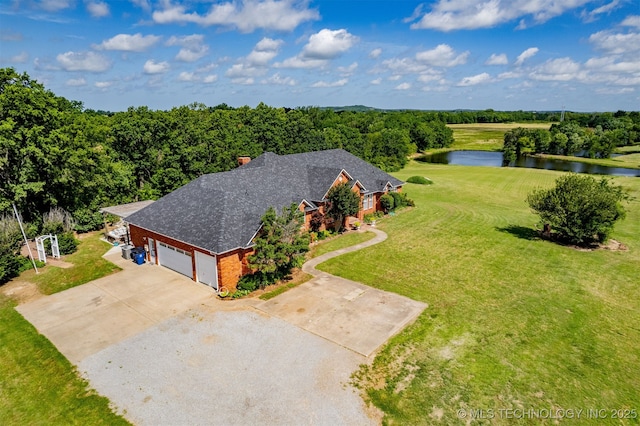 33922 S 4240th Rd, Inola, OK 74036 - view from above of property with a nearby body of water