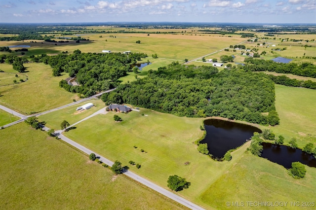 33922 S 4240th Rd, Inola, OK 74036 - aerial view of sparsely populated area featuring a large body of water
