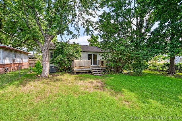 1422 E 52nd St, Tulsa, OK 74105 - view of yard featuring a deck