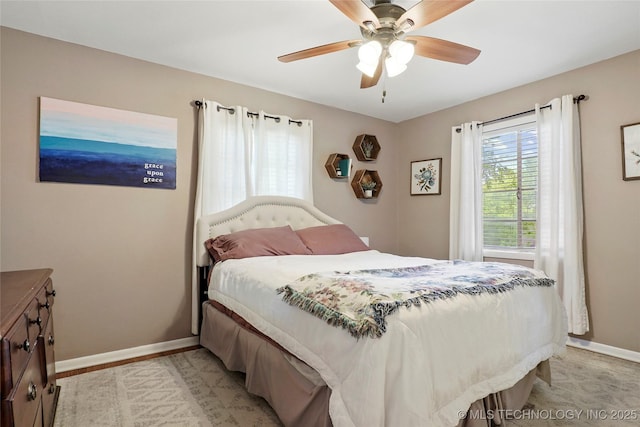 3926 E 51st Pl, Tulsa, OK 74135 - bedroom with baseboards and ceiling fan