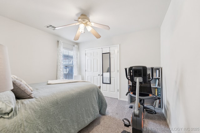 1014 W 120th St S, Jenks, OK 74037 - carpeted bedroom with an office area, a closet, and ceiling fan
