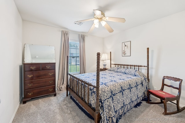 1014 W 120th St S, Jenks, OK 74037 - carpeted bedroom with baseboards and a ceiling fan