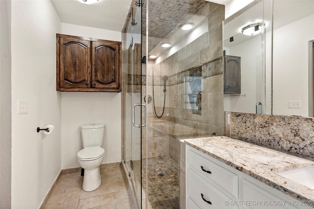 18251 145th W Ave, Sapulpa, OK 74066 - bathroom featuring vanity, a stall shower, and decorative backsplash