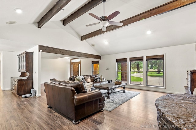 18251 145th W Ave, Sapulpa, OK 74066 - living room with ceiling fan, wood finished floors, and recessed lighting