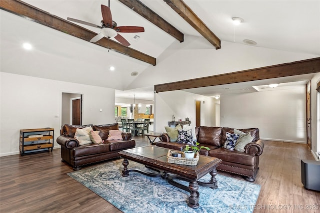 18251 145th W Ave, Sapulpa, OK 74066 - living room featuring ceiling fan, wood finished floors, and recessed lighting