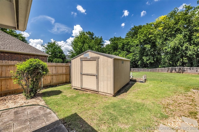 19722 E 50th Ct S, Broken Arrow, OK 74014 - view of shed featuring a fenced backyard