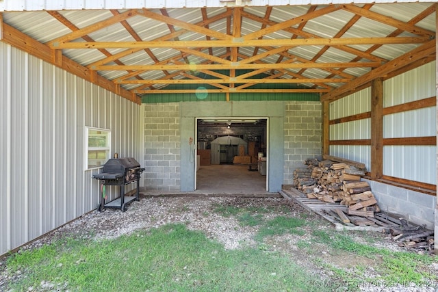 441059 E 155th Rd, Bluejacket, OK 74333 - entrance to property featuring a garage