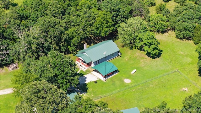 441059 E 155th Rd, Bluejacket, OK 74333 - aerial view of property and surrounding area